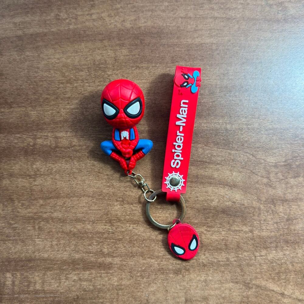 Spider-Man Keychain Cute Marvel Super Hero Charm Kawaii Bag Charm Key Ring Gift